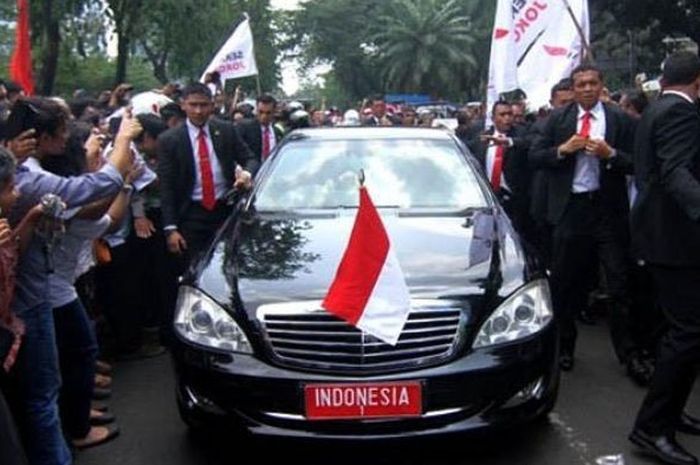 Mercedes-Benz S600 Pullman Guard yang masih digunakan sebagai mobil kepresidenan Joko Widodo.
