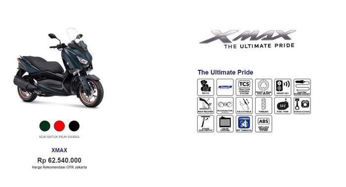 harga Yamaha XMAX per Agustus 2022.