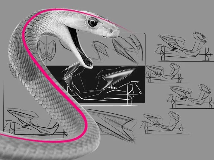 Desain skutik SYM MMBCU 158 terinspirasi dari ular Mamba