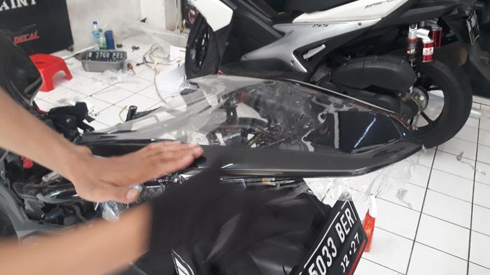 Proses pemasangan VPF di Honda PCX