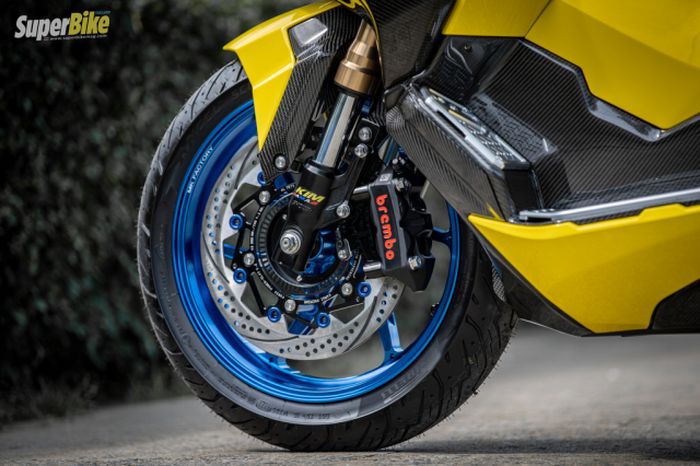 Kaki-kakinya diberi pelek MK Factory dan pengereman baru