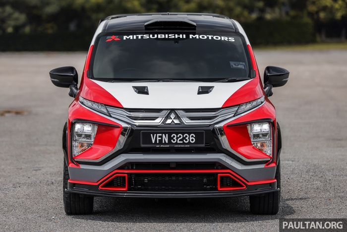 Tampilan depan modifikasi Mitsubishi Xpander garapan Speedline Industries, Malaysia 