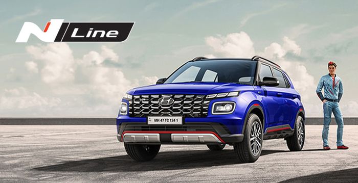 Hyundai Venue N Line hadir sebagai SUV pertama Hyundai di India yang memakai emblem N Line.