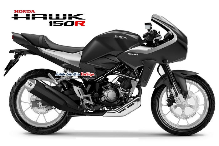 Cover lampu depan, body belakang, lampu belakang dan jok dibuat mirip dengan Hawk 11