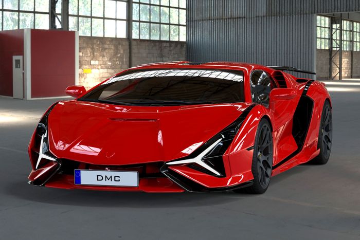 Tampilan depan modifikasi penerus Lamborghini Aventador garapan DMC, Jerman