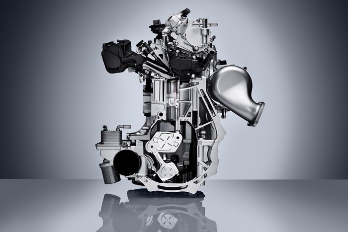 Mesin VC-Turbo memiliki karakteristik berupa sistem multi-link dan Harmonic Drive pada komponen internal mesin.