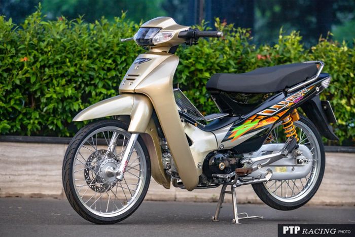 Modifikasi Honda Wave S 100 alias Supra X 'Bapak'