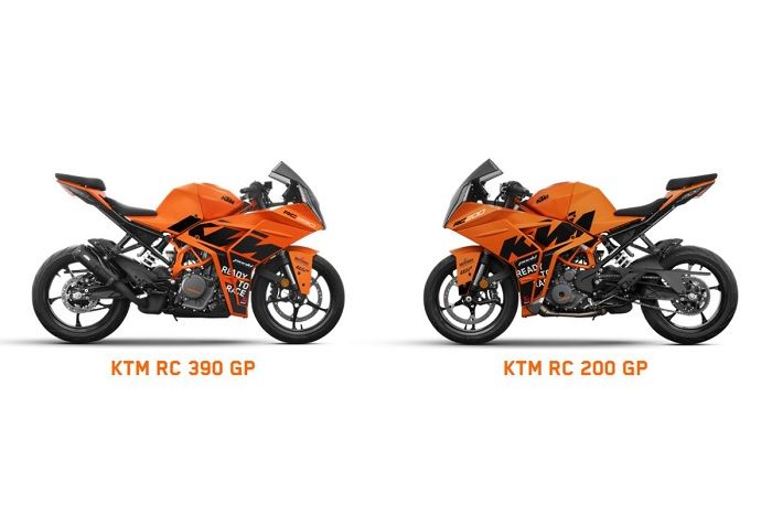 2 motor baru KTM edisi MotoGP resmi meluncur di India, ada KTM RC 390 GP (kiri) dan KTM RC 200 GP (kanan)