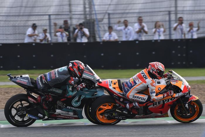 Pertarungan MotoGP Thailand 2019 antara Marc Marquez dan Fabio Quartararo yang dimenangkan The Baby Alien