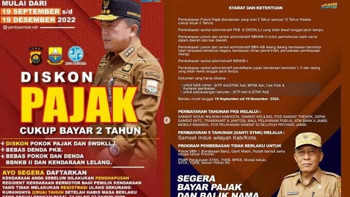 Pemutihan pajak kendaraan tahap III Provinsi Jambi.