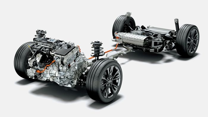 Ilustrasi sistem hybrid Toyota.