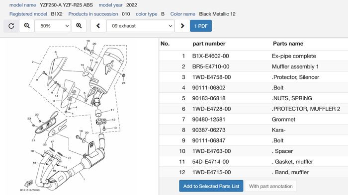 Detail perbedaan knalpot Yamaha YZF-R25 Euro 4