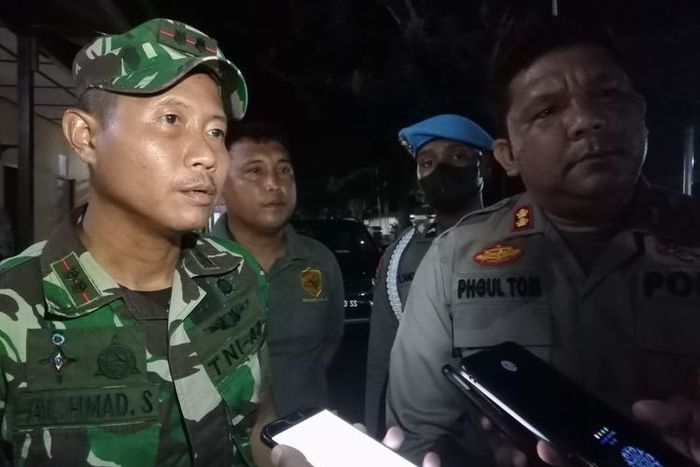 Proses damai oknum TNI Rindam XVIII yang pukul anggota Polantas di Jl Yos Sudarso, Manokwari, Papua Barat