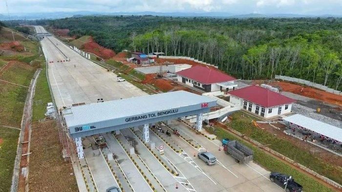 Gerbang tol Bengkulu bagian dari ruas tol Bengkulu-Taba Penanjung