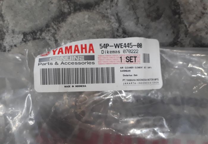 Kode part filter udara Yamaha Mio J 54P-WE445-00
