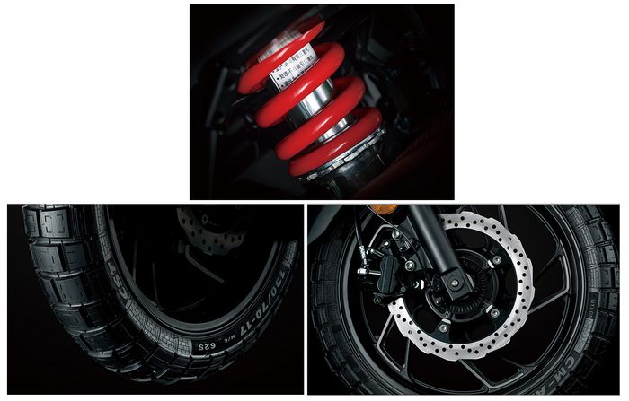 Kaki-kaki Haojue DL150 alias Suzuki V-Strom 150 