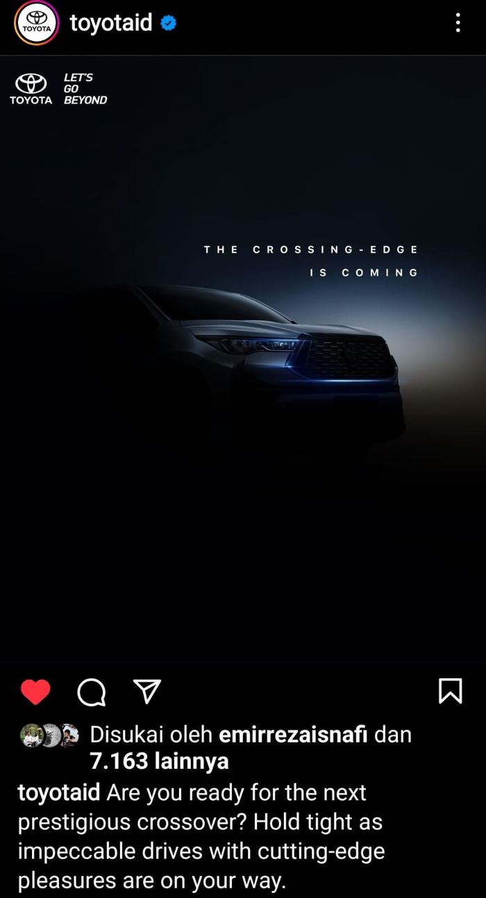Mobil baru Toyota yang diduga kuat Kijang Innova Zenix akan berkonsep crossover?