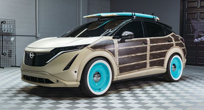 Modifikasi Nissan Ariya Surfwagon gaya anak pantai siap dipamerkan di ajang SEMA Show 2022