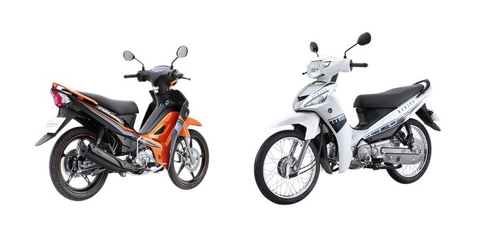 Yamaha Sirius FI tipe tertinggi (kiri) dan tipe terendah (kanan)