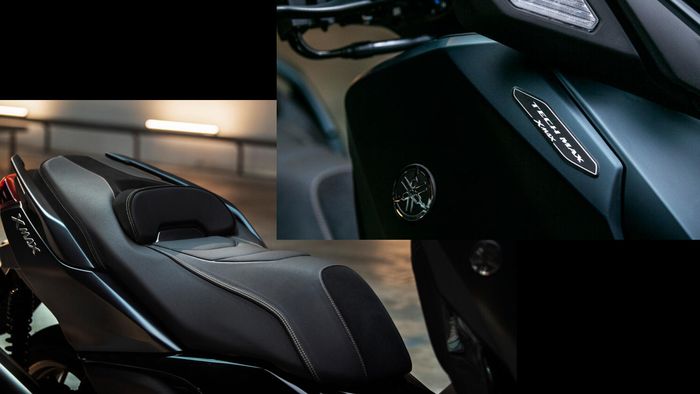 Yamaha XMAX 300 Tech MAX 2023 punya emblem dan jok kulit