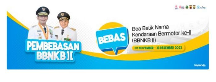 Pembebasan balik nama kendaraan di Jawa Barat berlangsung 1 November sampai 23 Desember 2022.