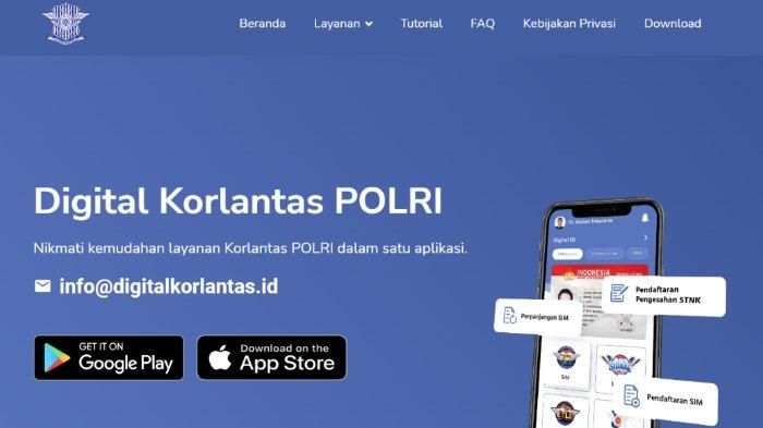 Digital Korlantas Polri sebagai aplikasi perpanjang SIM online.