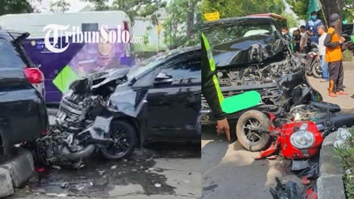 Kecelakaan beruntun Toyota Kijang Innova hitam AB 1587 UH di Jl Slamet Riyadi, Purwosari, Solo cabut nyawa mahasiswa UMS pengendara Honda Scoopy