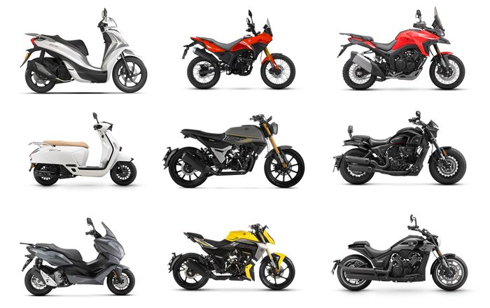 Jajaran produk merek motor MBP 