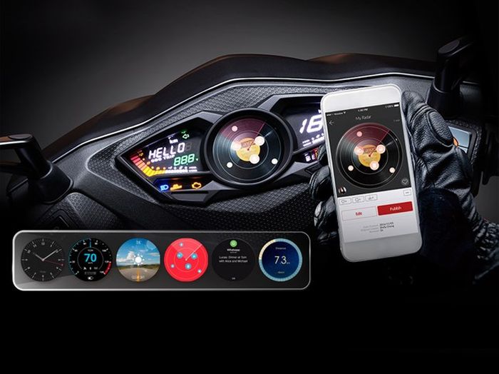 Panel instrumen Kymco Racing S150 versi Jepang