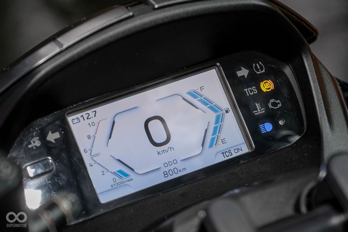 Tampilan panel instrumen Yamaha Augur 155
