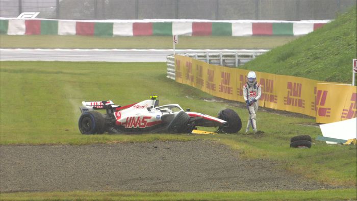 Crash Mick Schumacher di F1 Jepang 2022
