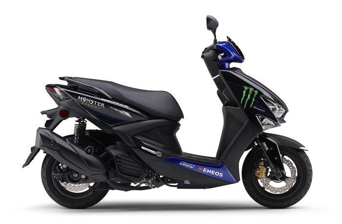 detail samping Yamaha Cygnus Griffus Monster Energy Yamaha MotoGP Edition.