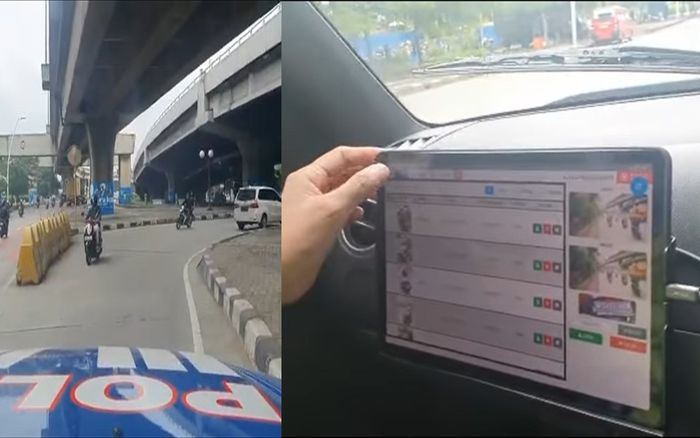 Momen para pemtor melawan arah di Jakarta Urara hingga tak menyadari tertangkap kamera ETLE Mobile.