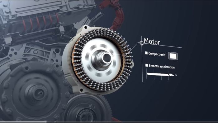 Motor Generator 2 (MG2) untuk menggerakkan roda di Toyota Kijang Innova Zenix Hybrid