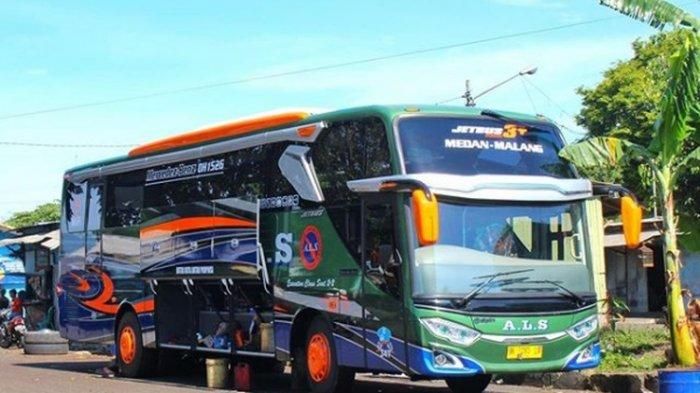 bus akap PO ALS yang melayani rute Medan-Malang.