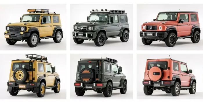 Ketiga Suzuki Jimny ala G-Class ini terbagi atas Traditional, Advance, dan Aventura