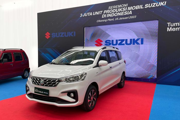 All New Suzuki Ertiga Hybrid, mobil yang menjadi unit produksi ketiga juta mereka di Tanah Air dan merupakan unit ekspor.