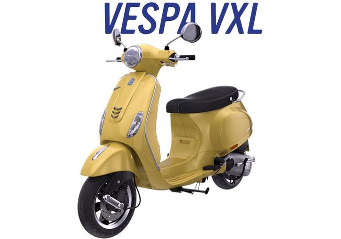 detail tampilan Vespa VXL 125, unik masih punya kick starter.