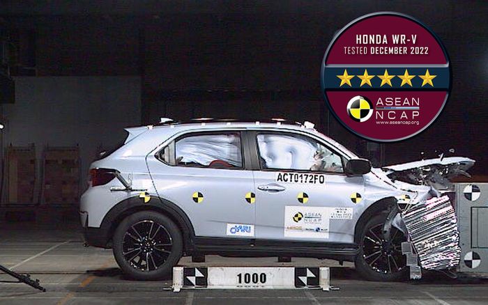 Honda WR-V mendapatkan lima bintang ASEAN NCAP.