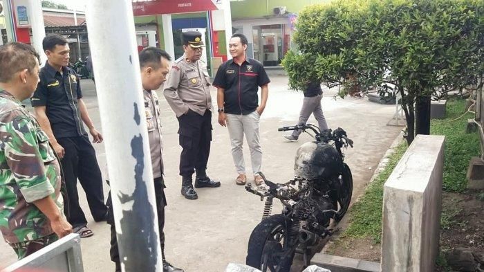 Suzuki Thunder yang memicu terbakarnya dispenser Pertalite di SPBU Gunungsindur, kabupaten Bogor