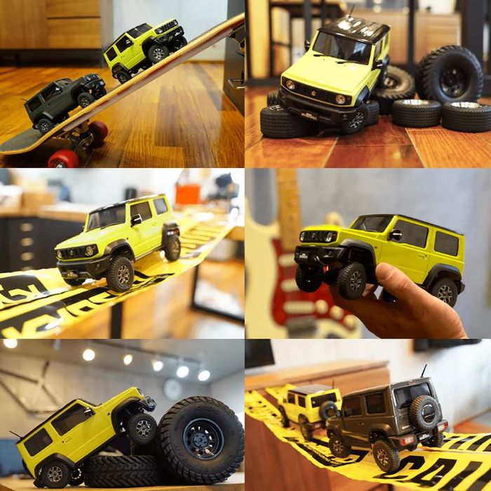 Rc Suzuki Jimny ini bisa dimainkan melewati rintangan ala off-road.