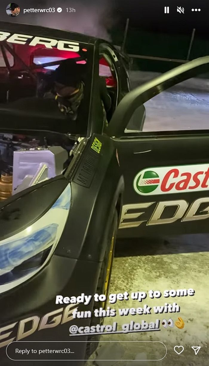 Petter Solberg juga hadir dalam acara Castrol di Swedia