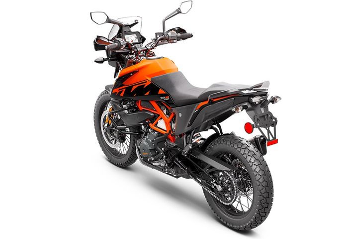 Tampak belakang KTM 390 Adventure 2023