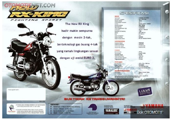 Yamaha RX King 2006, data spesifikasi. 