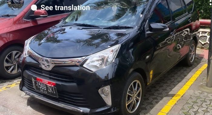 Toyota Calya milik Christ Ryan yang hilang dicuri di lobby hotel di Bogor.