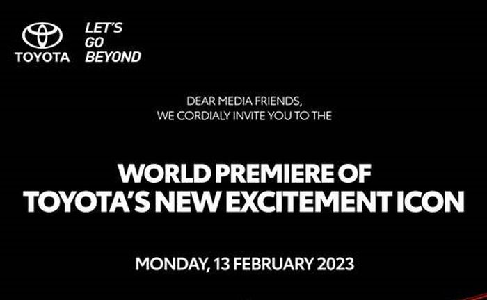 Undangan world premier mobil baru Toyota pekan depan