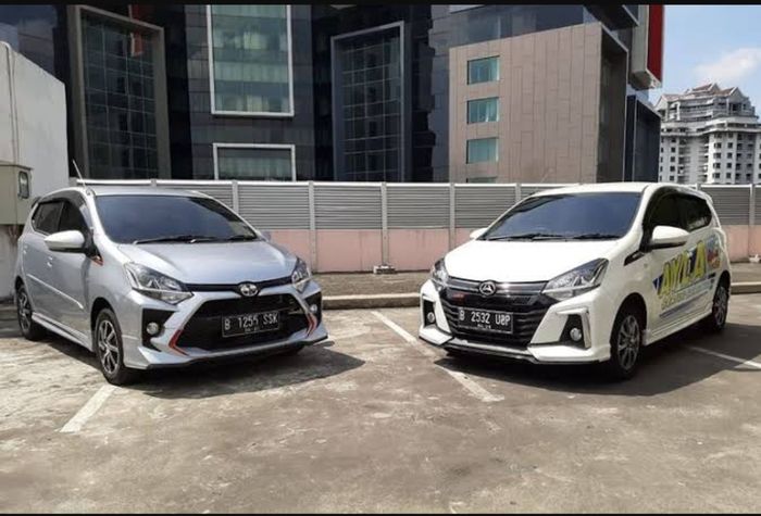 Ilustrasi Toyota Agya dan Daihatsu Ayla facelift 2020.