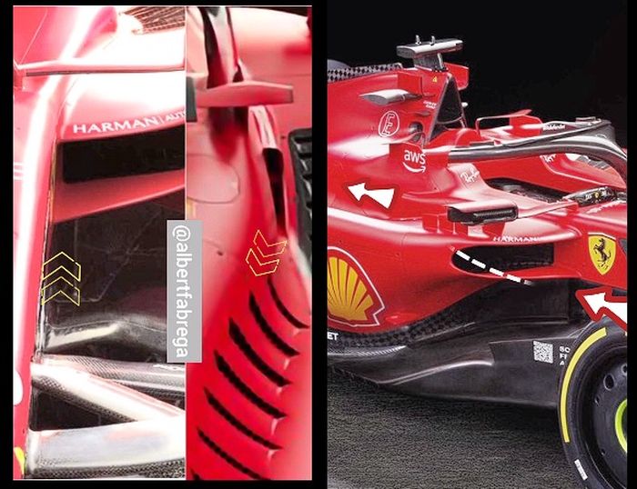 Saluran baru di mobil Ferrari SF-23 F1 2023