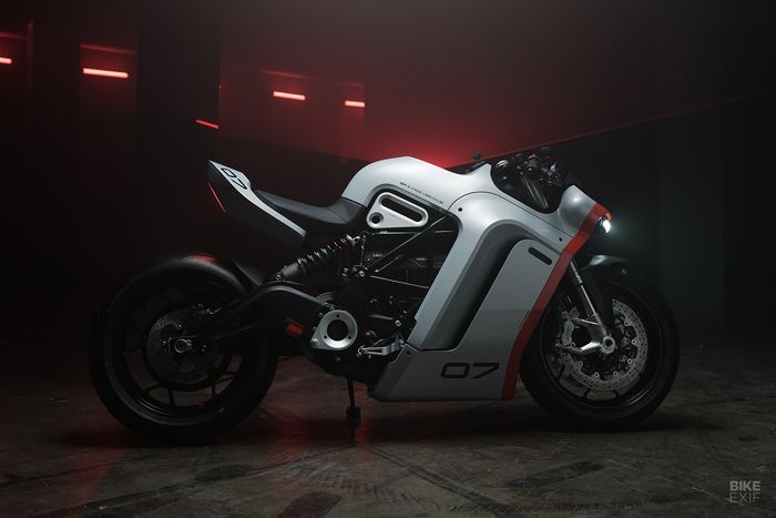 Tampilan motor listik konsep Zero SR-X kental aura cafe racer futuristik
