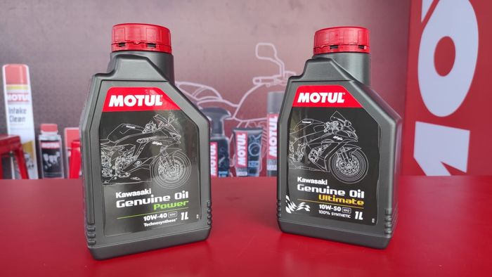 Dua oli yang ditawarkan ialah KGO Power 10W40 by Motul dan KGO Ultimate 10W50 by Motul